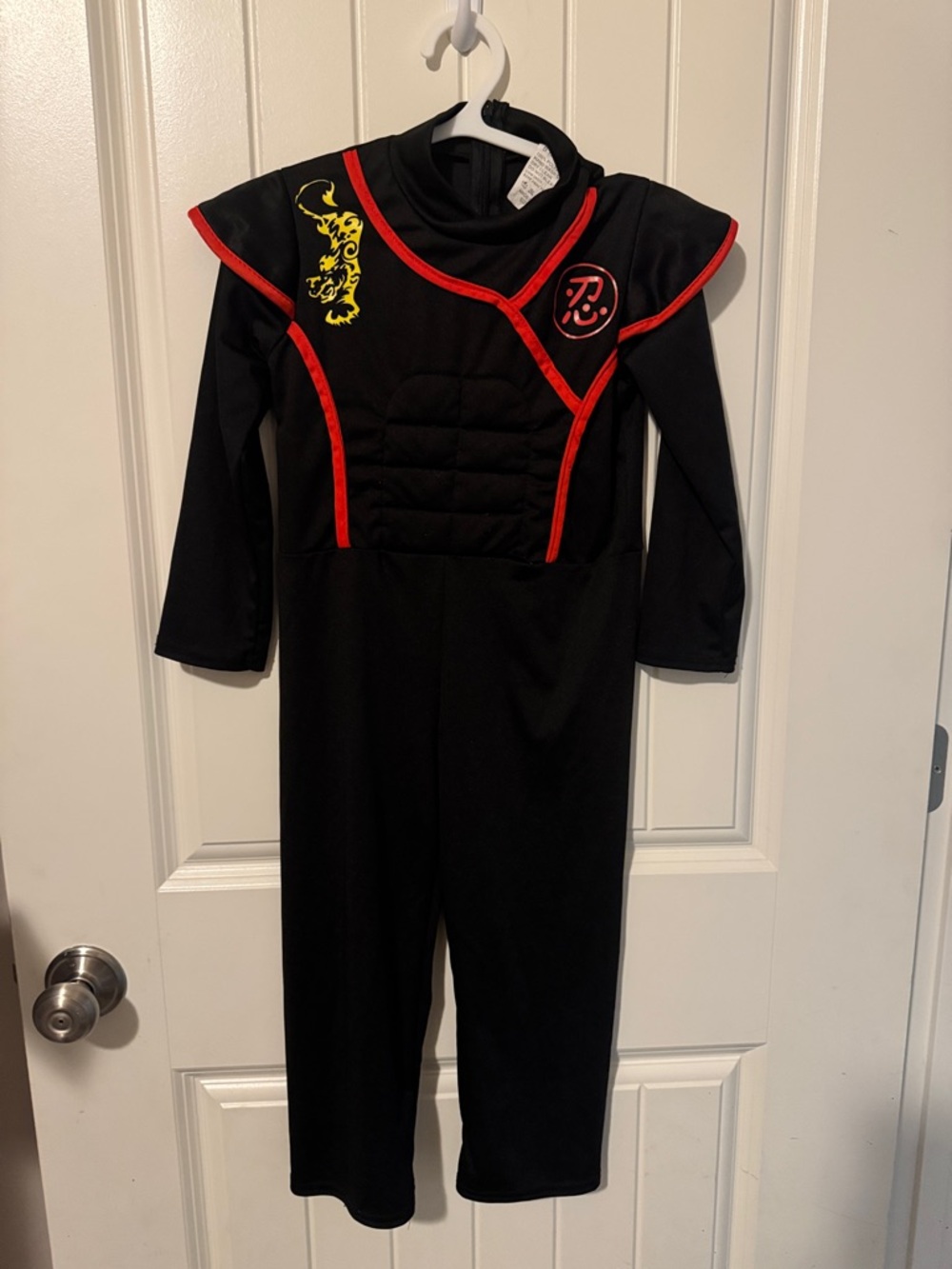 Source Unknown Black and Red Ninja Kids Costume